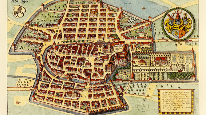 Lange vor den Feinstaubalarmen: So sah Stuttgart anno 1634 aus.  FOTO: STADTMESSUNGSAMT STUTTGART