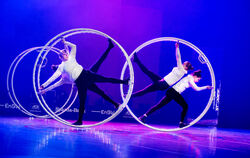 Die Rhönrad-Truppe des VfL Pfullingen zeigte Schwung und Körperbeherrschung.