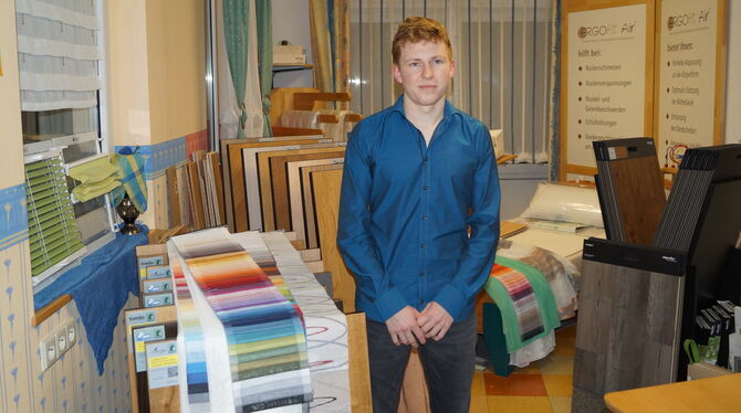 Mit viel Gefühl für Farben und Formen schaffte es Samuel Knorr zum Wettkampf der Raumausstatter nach Bremen.