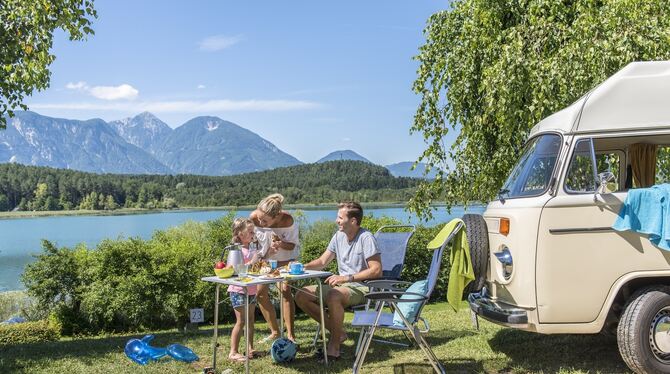 Camping-Urlaub an einem See in Kärnten – Partnerregion der diesjährigen CMT, die heute beginnt.  FOTO: MESSE STUTTGART