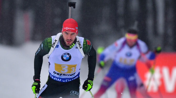 Führungspersönlichkeit: Biathlet Arnd Peiffer wird Zweiter in Oberhof.  FOTO: DPA