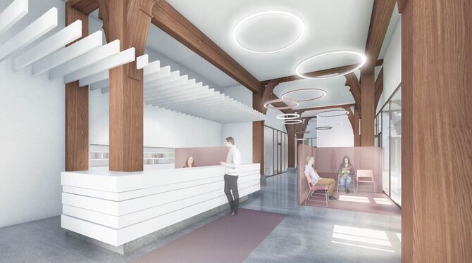 Schöne neue Welt: So könnte das Bürgerbüro im EG aussehen, wenn sich der Gemeinderat den Vorschlägen von Architekt Gerhard Keppl