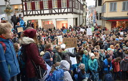 Schule schwänzen für eine andere Klimapolitik? In Tübingen folgten viele dem Beispiel der Schwedin Greta Thunberg.  FOTO: -KREIB