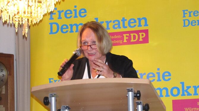 Sabine Leutheusser-Schnarrenberger beim Empfang der Kreis-FDP.  FOTO: MÜLLER