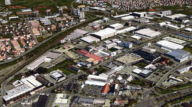 Das Industriegebiet »In Laisen« wird mit einem städtebaulichen Wettbewerb neu geordnet. Foto: sv