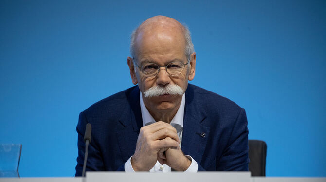 Der Daimler-Vorstandsvorsitzende bei seiner letzten Bilanz-Pressekonferenz.  FOTO: DPA