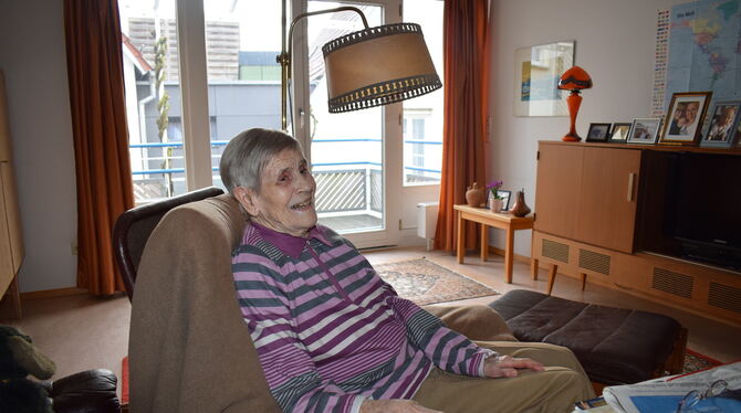 Ursula Neumann wohnt seit einem Vierteljahrhundert im Betreuten Wohnen in Pliezhausen. Zu Beginn konnte sie von ihrem Balkon noc