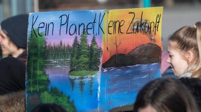 Schüler demonstrieren für Klimaschutz