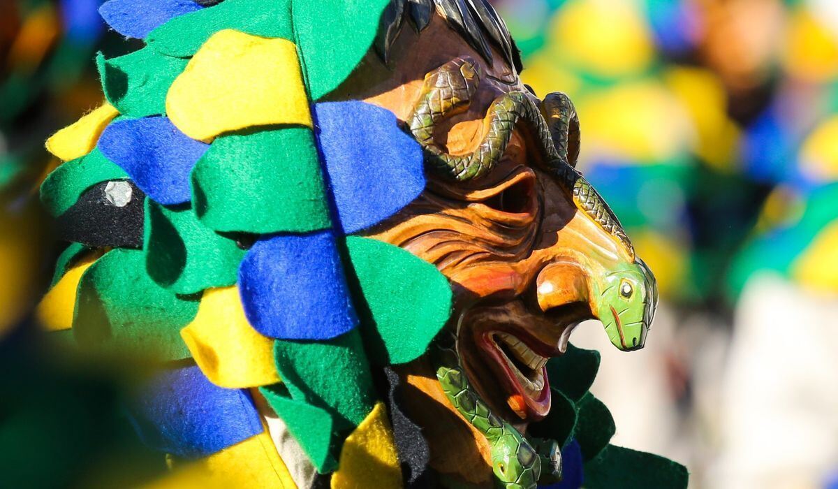 Fasnet auf der Schwäbischen Alb: Ein Narr in Zwiefalten.