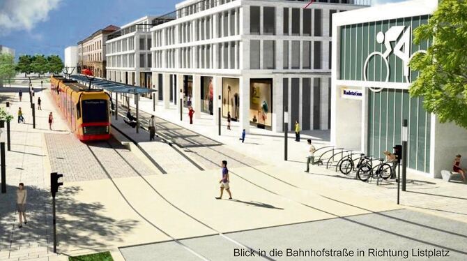 Über aktuelle Pläne und Projekte wie die Regionalstadtbahn informieren Stadt und Landkreis.  GRAFIK: STADT REUTLINGEN
