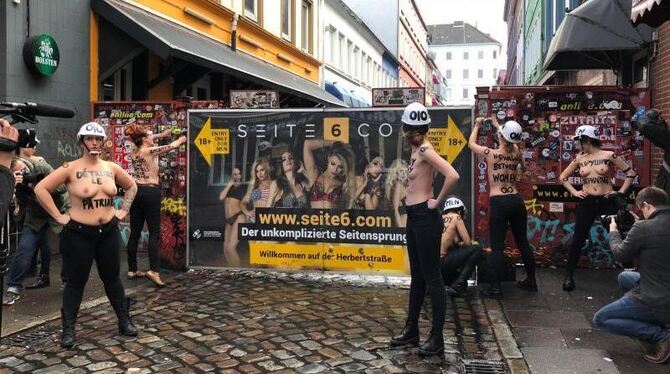 Femen-Aktion im Rotlichviertel