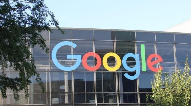 Google-Logo an Konzernzentrale