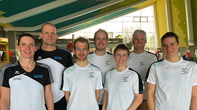 Erfolgreiche SSG-Athleten (von links): Corinna Rottländer, Boris Schlander, Jerg Bengel, Gerrit Oeberst, Martina Mansfeld, Ulric