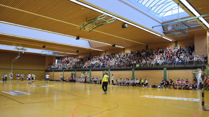 In Relegationsspielen gab es in der Regel proppenvolle Hallen – hier die Engstinger Freibühlhalle.   FOTO: BAUR