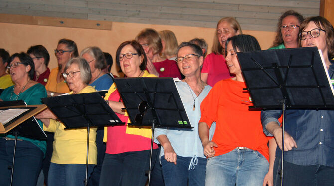 Der Chor Vivida nahm seine Zuhörer mit auf eine musikalische Reise. FOTO: LEIPPERT
