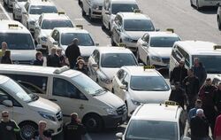 Protestaktionen der Taxifahrer in Dresden