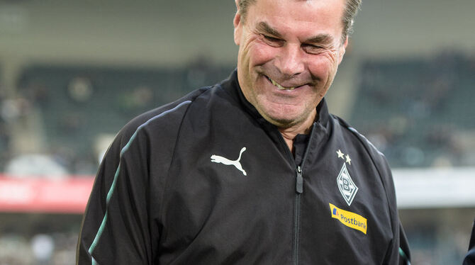 Verliert seine gute Laune nur ganz selten: Trainer Dieter Hecking. FOTO: EIBNER