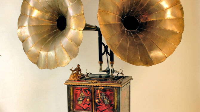 Auch dieses imposante Grammophon ist in Bad Urach zu sehen.