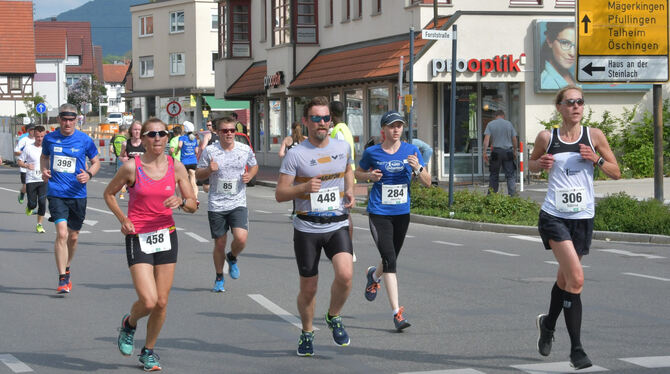 Beim Stadtlauf im letzten Jahr konnten sich die Läufer in der Bahnhofstraße breit machen. Wegen den zwei Großbaustellen wird die