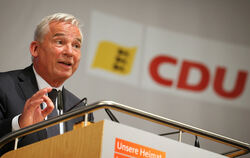 Thomas Strobl, Landesvorsitzender der CDU und Innenminister in Baden-Württemberg, beim Landesparteitag in Weingarten.  FOTOS: DP