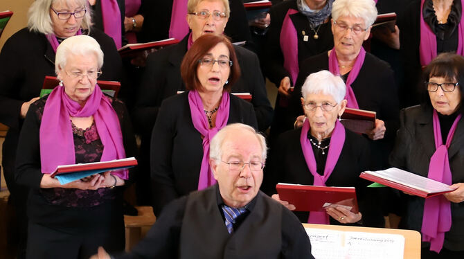 Die Chorgemeinschaft Trochtelfingen-Mägerkingen unter Leitung von Hans-Christoph Bitzer gestaltet das Konzert anlässlich 150 Jah