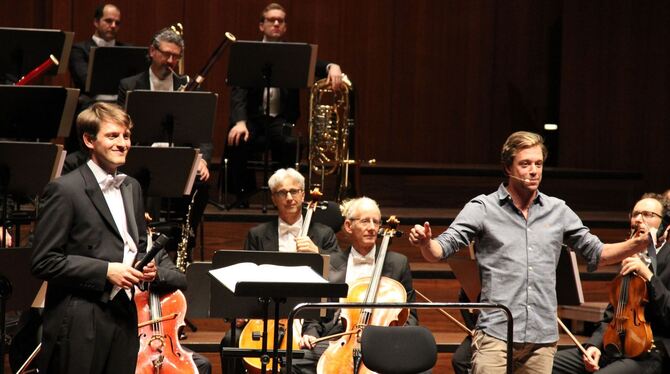 Er machte mit der Philharmonie den Konzert-Check: Tobias Krell alias »Checker Tobi« in der Stadthalle.  FOTO: VARADY