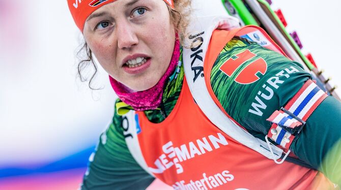 »Es ist Zeit, Servus zu sagen« – Biathlon-Königin Laura Dahlmeier hört auf.  FOTO: EIBNER