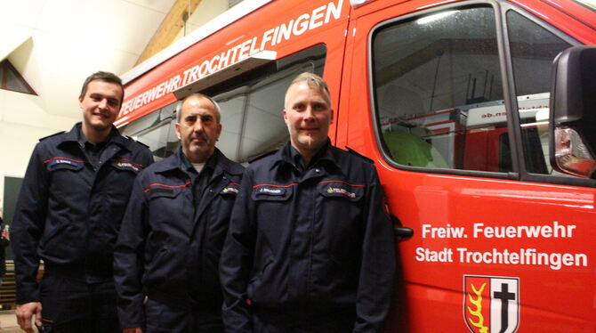 Josef Brunner (rechts) ist Gesamtkommandant der Feuerwehr Trochtelfingen und Kommandant der Abteilung Wilsingen. Sein Stellvertr