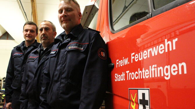 Josef Brunner (rechts) ist Gesamtkommandant der Feuerwehr Trochtelfingen und Kommandant der Abteilung Wilsingen. Sein Stellvertr