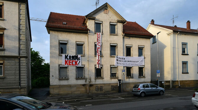 Das besetzte Haus in der Kaiserstraße. FOTO: NIETHAMMER