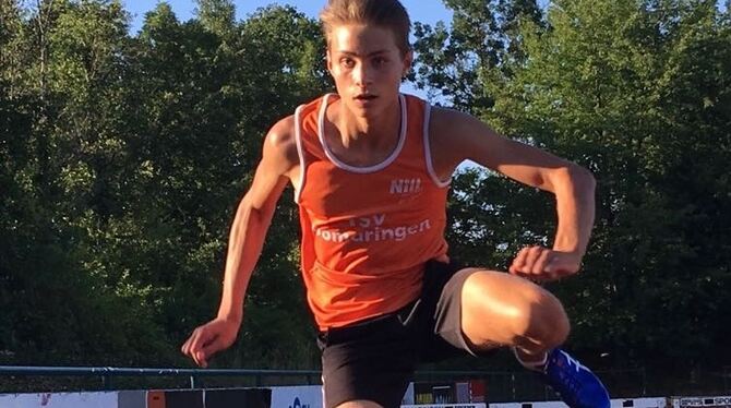 Marec Metzger vom TSV Gomaringen holte drei Landes-Medaillen FOTO: VEREIN