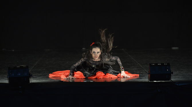 Eine der überzeugenden Eninger Tänzerinnen bei den European Championships  in Tarvisio. FOTO: PRIVAT