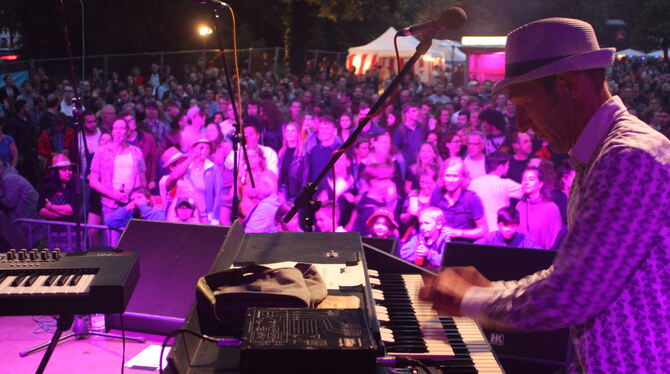Nicht nur die Pantasonics mit Hammond-Orgelspieler Christian Ther heizten dem Publikum beim Ract-Festival kräftig ein.  FOTO: ST