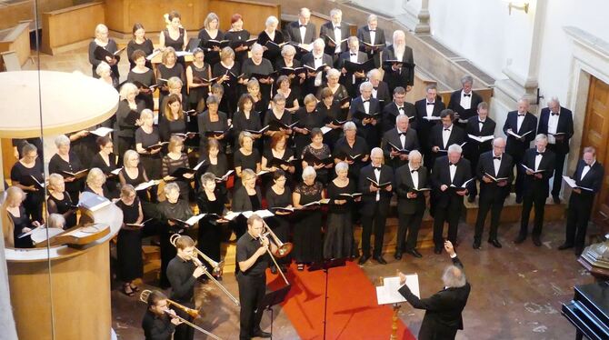 Betzinger Sängerschaft und der Philharmonia Chor bekamen in Prag und Pilsen viel Beifall.  FOTO: PRIVAT