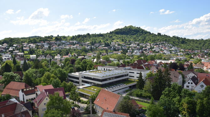 Pfullingen ist rund um die Wilhelm-Hauff-Realschule überraschend grün. Welche Rolle solche Bereiche fürs Klima in der Stadt spie