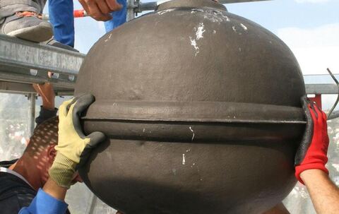 Die Turmkugel der Martinskirche Pfullingen