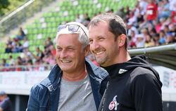 Zu Besuch an alter Wirkungsstätte in Reutlingen: Die Berufs-Kölner Armin Veh (links) und Denis Lapaczinski. FOTO: BAUR
