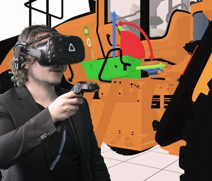 Markus Kiesel  demonstriert  Virtual Reality.  Fotos: Kiesel