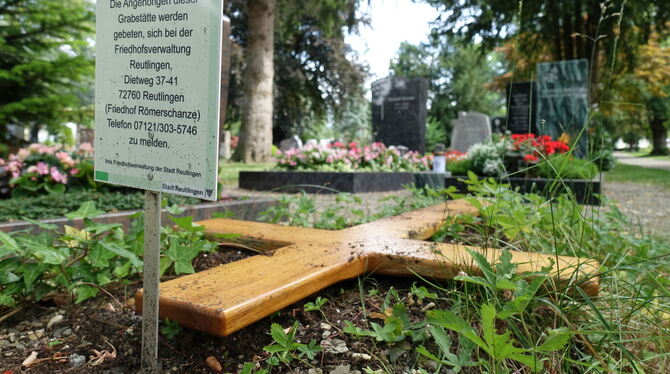 Sie sind ein trostloser Anblick: Verwahrloste Gräber wie dieses Beispiel vom Friedhof Unter den Linden machen betroffen.Foto: Ze