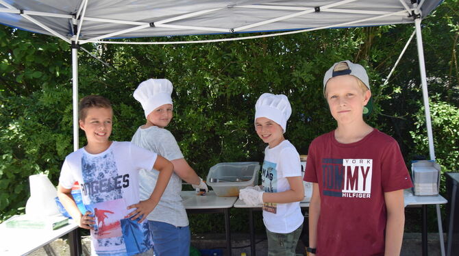 Die Kartoffel-Boys Tyren, Felix, Linus und Lennart (von links). FOTO: WURSTER
