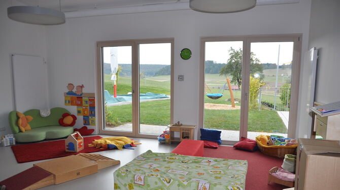 Modern und gut ausgestattet: das Kinderhaus Lonsingen. Kindergärten und Krippen der Gemeinde St. Johann sind ausgelastet, Plätze