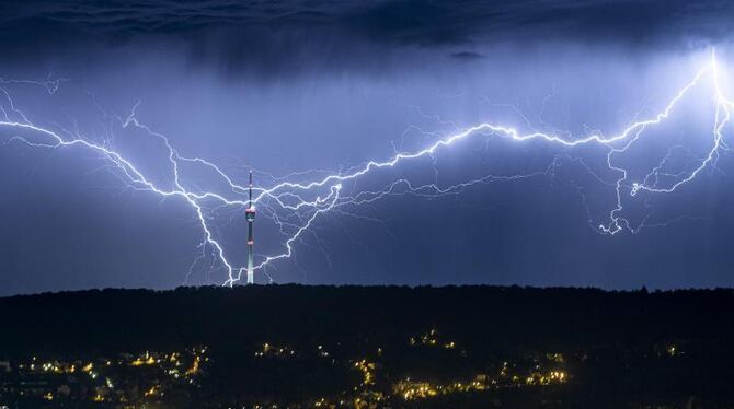 Blitze über Stuttgart