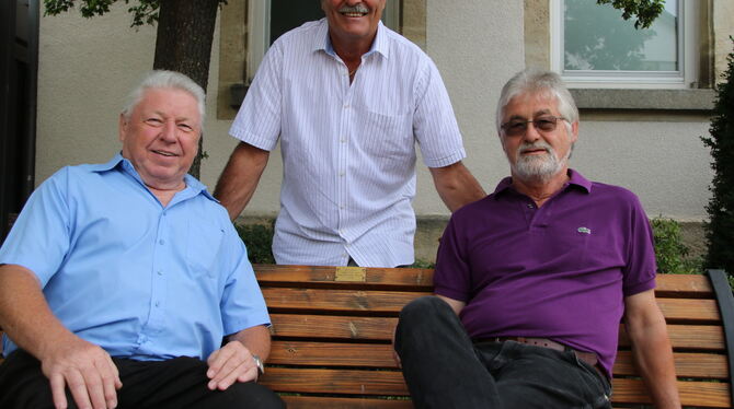 Das neue Führungs-Trio freut sich auf die Arbeit beim TSV Riederich: Karl Lacher, Ulrich Sensbach und Lothar Schefenacker (von l
