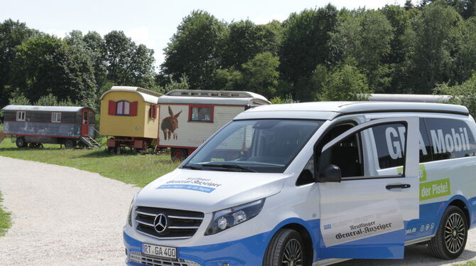 Das Gea-Mobil auf der Hopfenburg.   FOTO: SCHRADE