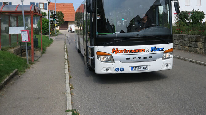 Der Bus der Linie 121 fährt von Pliezhausen nach Kirchentellinsfurt. foto: Klein