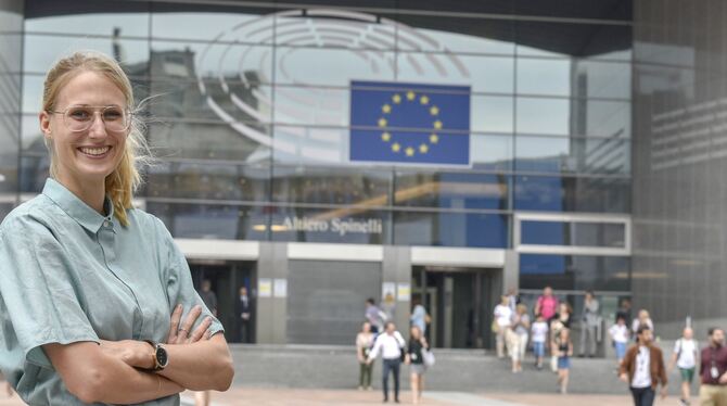 Im Dienste Europas: Franziska Pudelko aus Pfullingen ist Parlamentarische Assistentin von Reinhard Bütikofer im EU-Parlament in