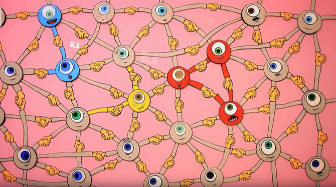 Ziemlich beste Freunde: Je öfter Nervenzellen im Gehirn gemeinsam aktiv sind, desto besser. Grafik: Hertie-Stiftung/dropout film