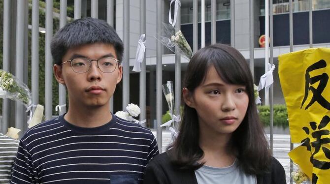Joshua Wong und Agnes Chow