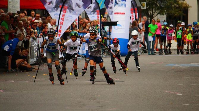 Beim Citysprint in der Innenstadt werden – wie auch beim Skispringen auf den Wasenschanzen – wieder ganz junge Sportler an den S