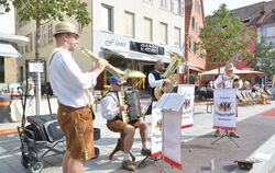 »Echte Volksmusik« boten die Original Doppelradler-Musikanten am Weibermarkt.